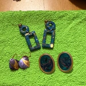 Colorful Statement Earrings Set